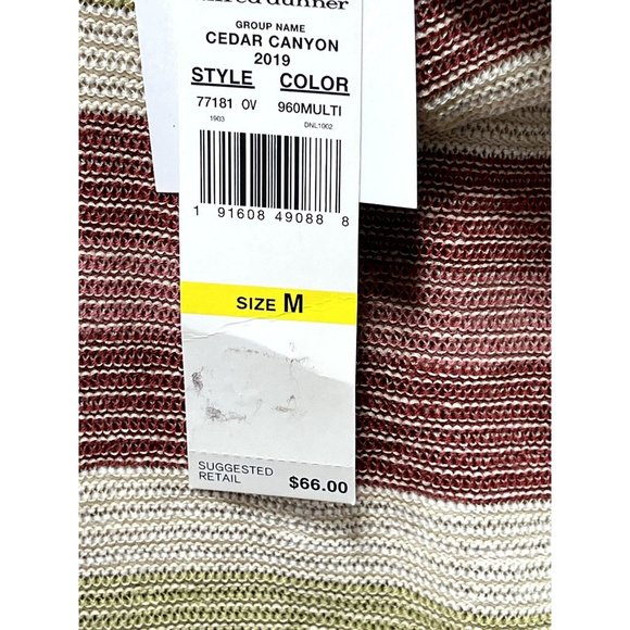 Alfred Dunner - Women's Cedar Canyon Embroidered Striped Sweater - Multicolor - Picture 11 of 16